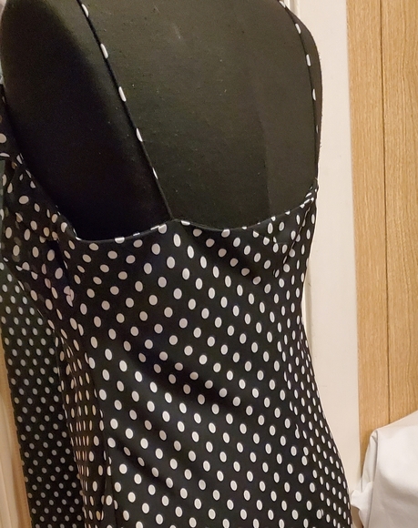 DRESS BY SHARON, SIZE 13/14, POLKA DOT, BLACK AND WHITE, PERFECT CONDITION - Picture 4 of 7
